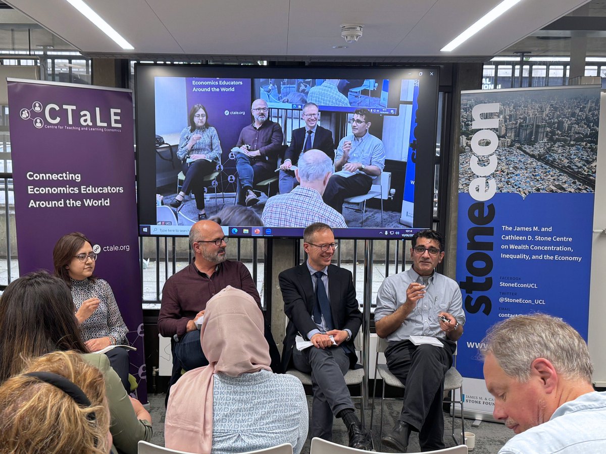 StoneEcon_UCL's tweet image. The Stone Centre workshop on the impact of AI on economics assessments is underway at @IOE_London in partnership with our friends at @CTaLE_