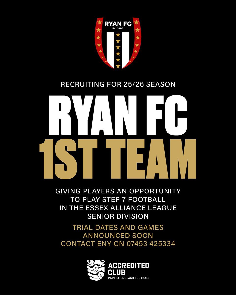 ‼️NEW SEASON UPDATE￼‼️

Major Rebrand
New Name
Bigger Ambitions

If you want to be part of this new project, contact Eny on 07453425334