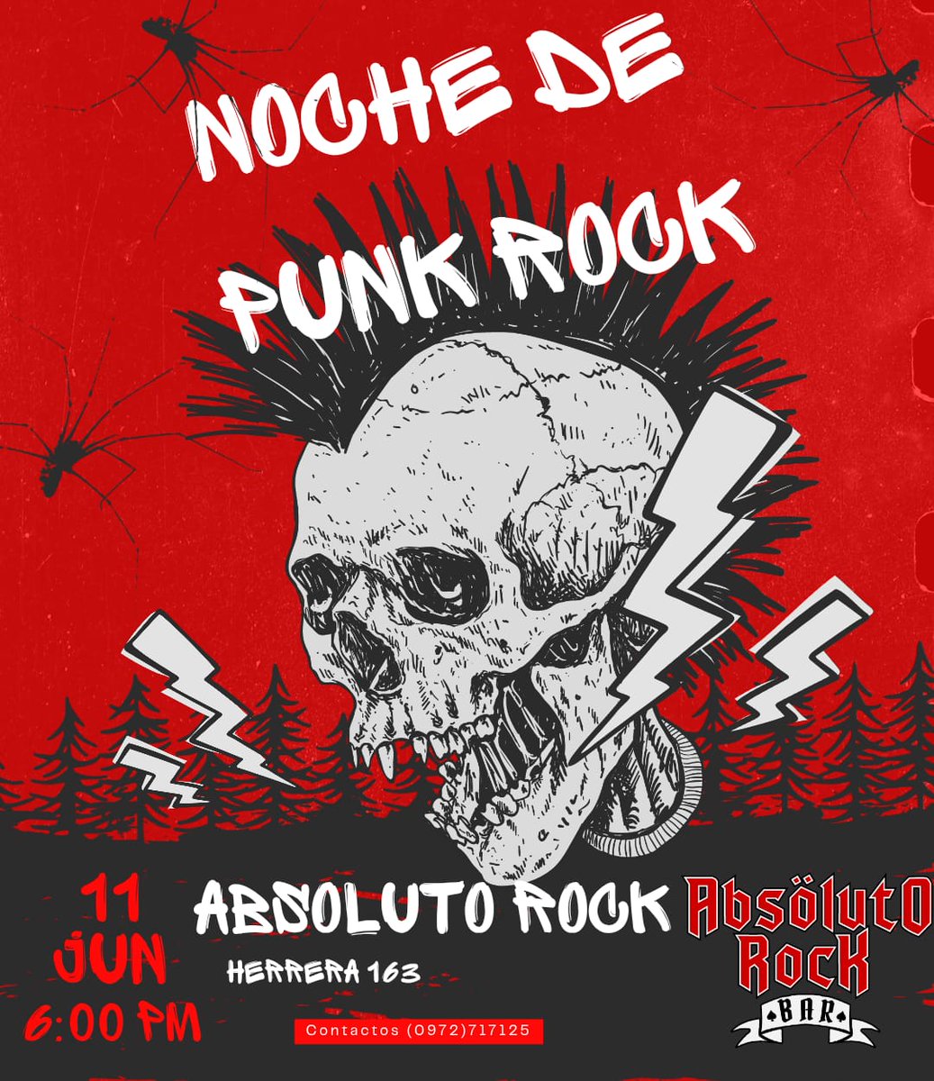 Miércoles 11 de Junio la noche temática al  " Punk Rock " en el #BastionDelRock

♠️ Open doors 18 hs

♠️ Acceso libre 

♠️ Promos de cerveza y tragos 🍻🍹 

Consulta o reservas al 0972717125

#AbsolutoRockBar
#NocheTematica
#PunkRock
#Cerveza
#Tragos