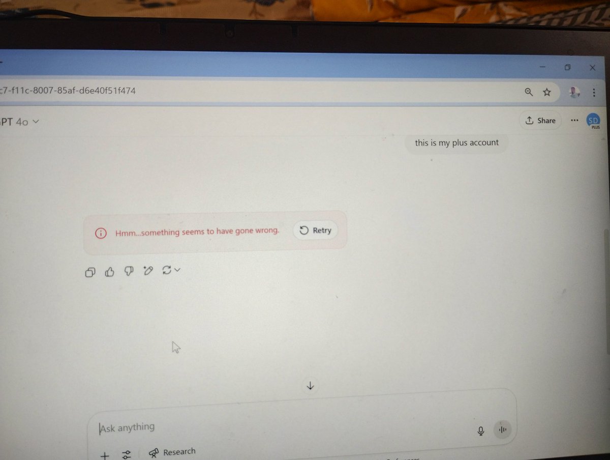 LalanaPooj44142's tweet image. Chat GPT down in India shows Error in message stream
 #ChatGPTdown

@ChatGPTapp @ChatGPTapp @chatgptricks 
#ChatGPTPlus #chqtgpt #ChatGPTdown