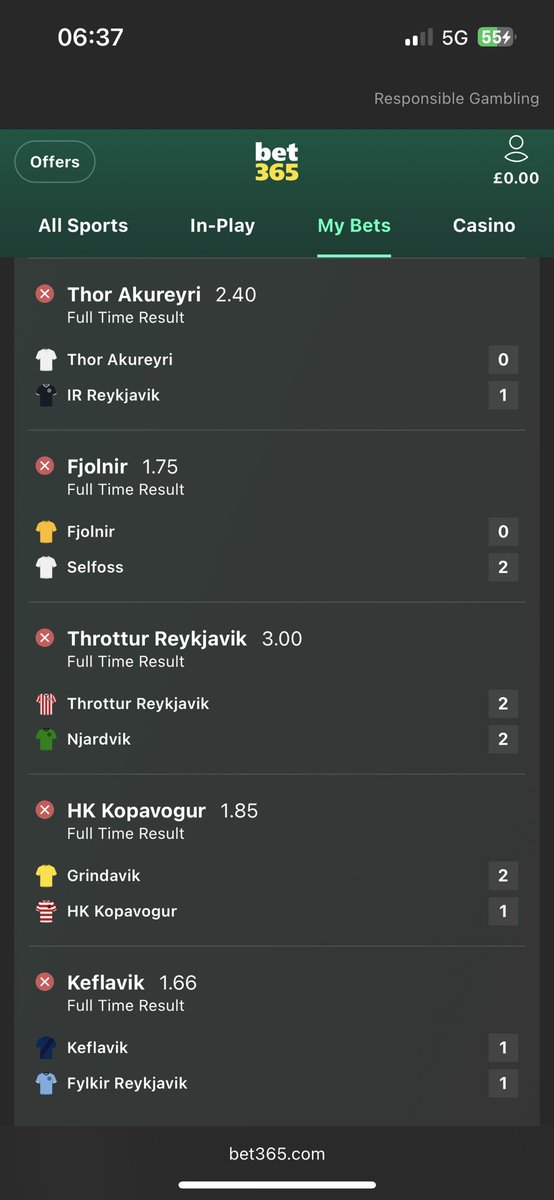 seðillinn steinlá í gær