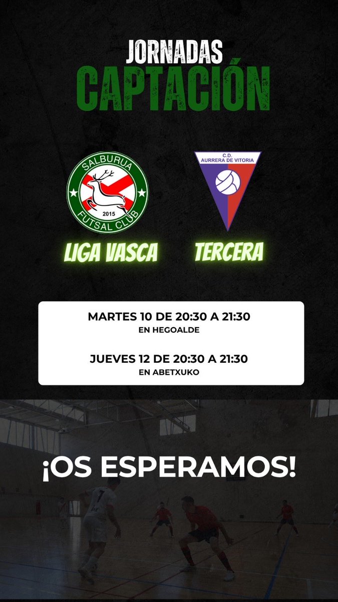 Jornadas de captación temporada 25/26

¡Os esperamos!