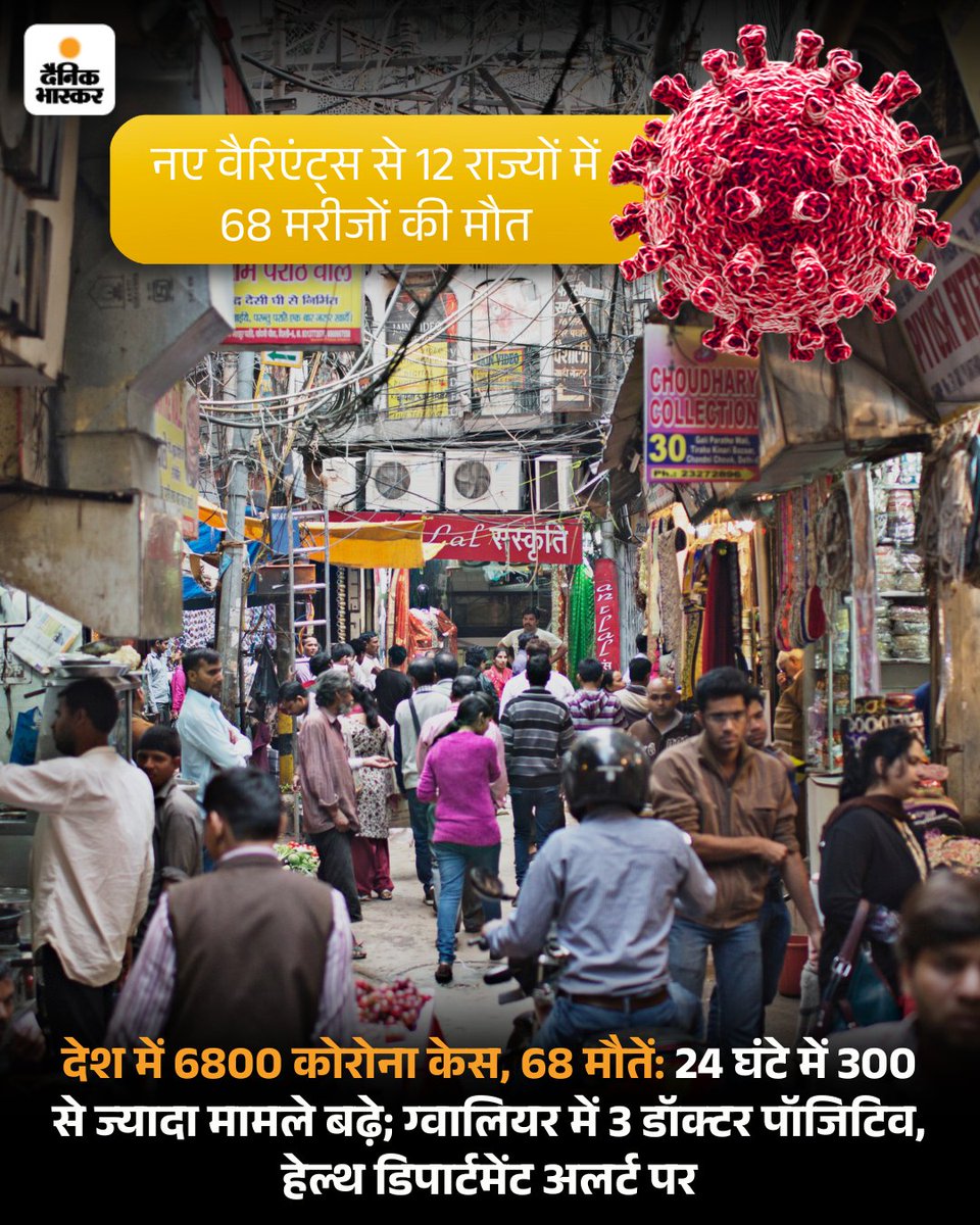 DainikBhaskar's tweet image. देश में कोरोनावायरस के केस तेजी से बढ़ रहे हैं। एक्टिव केसों की संख्या 6815 पहुंच गई है। बीते 24 घंटे में 324 नए मामले सामने आए हैं। 
#Corona #Virus #Activecases
पढ़ें पूरी खबर-
dainik.bhaskar.com/QRc6K0NY4Tb