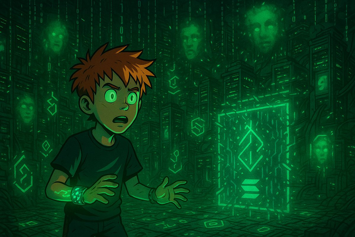 Wristedcoin's tweet image. 🧠 Max accessed an ancient Solana archive.
🧾 A forgotten smart contract…
🔮 Signed centuries ago on Layer-0.

💥 The bracelet wasn’t built. It was minted by something else.

#Solana #CryptoLore #MaxTheDegen #LayerZero #MysteryBracelet 🧬🛸📜