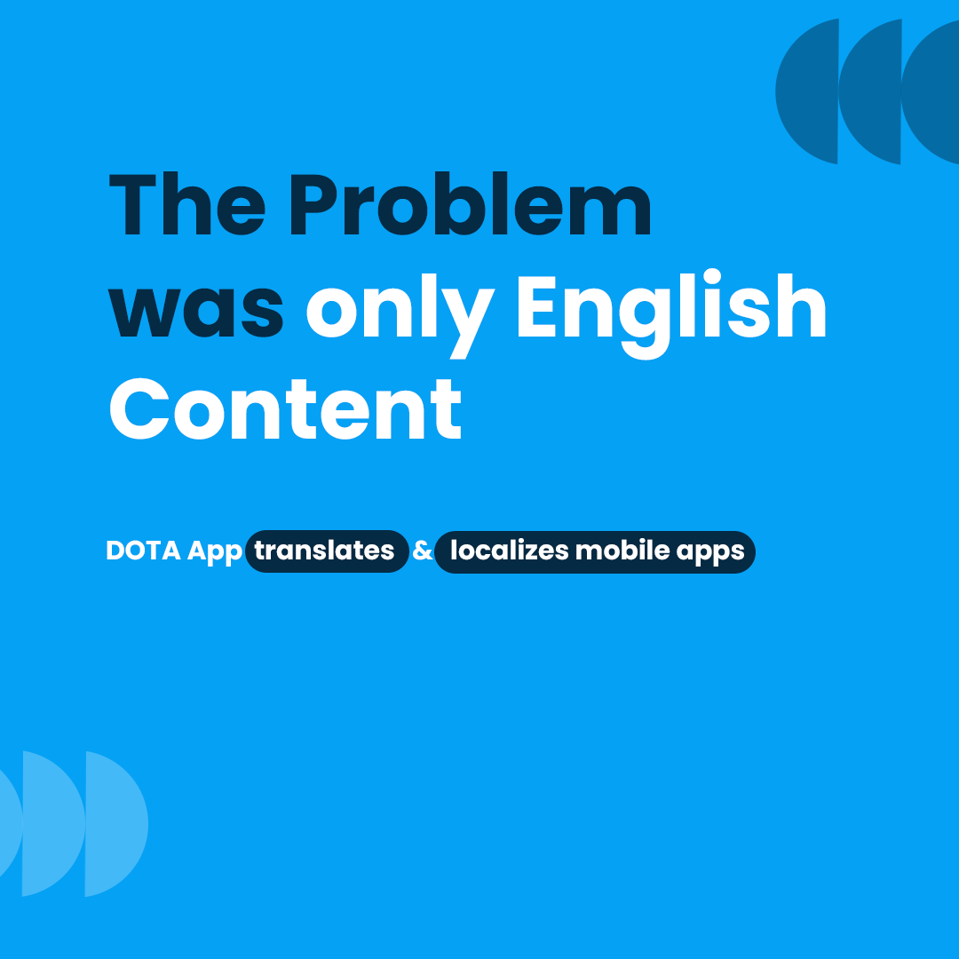 DevnagriAI's tweet image. Your users aren&apos;t all English speakers.

Let your app speak their language, with DOTA App.

#DOTAApp #MobileLocalization #DevnagriAI  #UserEngagement #AppGrowth