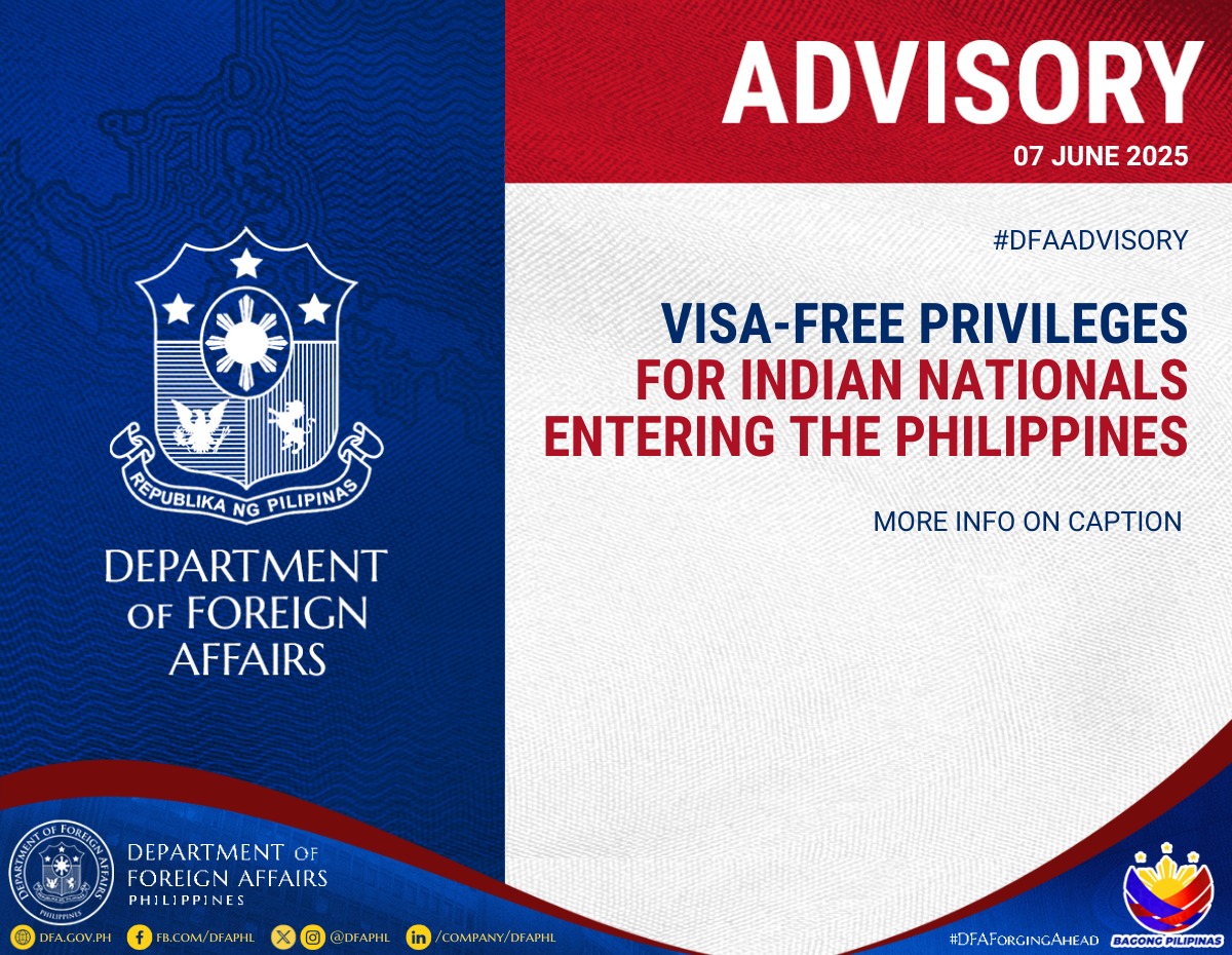 Image Visa-Free for Indians Entering the Philippines