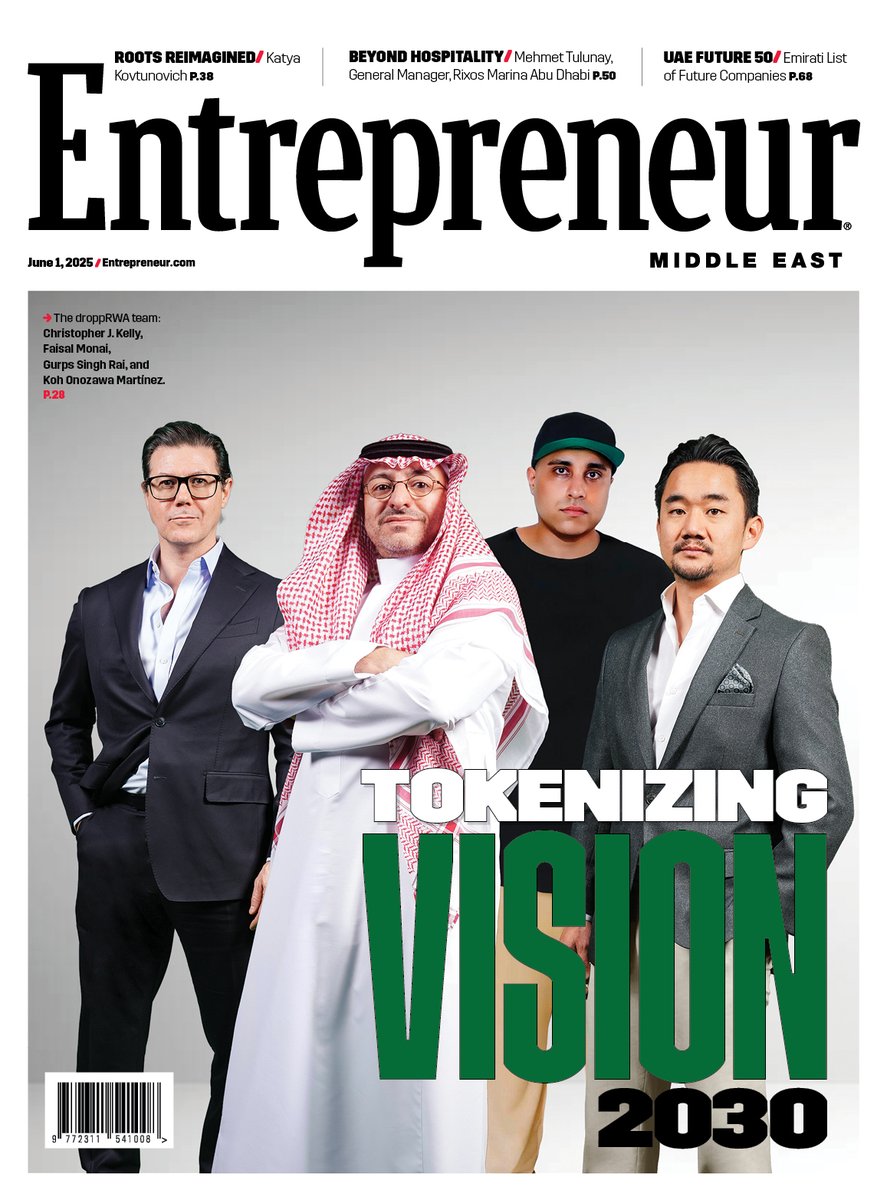 Entrepreneur Middle East (@entmagazineme) on Twitter photo 📢Our June 2025 issue is headlined by the founders of <a href="/dropprwa/">droppRWA</a>--meet Christopher J. Kelly (<a href="/mrchriskelly_/">Christopher J. Kelly</a>), Faisal Al Monai (<a href="/FaisalMonai/">Faisal Monai</a>), Koh Onozawa Martínez (<a href="/kohonozawa/">Koh Onozawa</a>), and Gurps Singh Rai (<a href="/GurpssRai/">Gurps Rai</a>)! h/t <a href="/droppgroup/">dropp</a>
💡Also in this issue: #AngelaKlass, 📢Our June 2025 issue is headlined by the founders of <a href="/dropprwa/">droppRWA</a>--meet Christopher J. Kelly (<a href="/mrchriskelly_/">Christopher J. Kelly</a>), Faisal Al Monai (<a href="/FaisalMonai/">Faisal Monai</a>), Koh Onozawa Martínez (<a href="/kohonozawa/">Koh Onozawa</a>), and Gurps Singh Rai (<a href="/GurpssRai/">Gurps Rai</a>)! h/t <a href="/droppgroup/">dropp</a>
💡Also in this issue: #AngelaKlass,