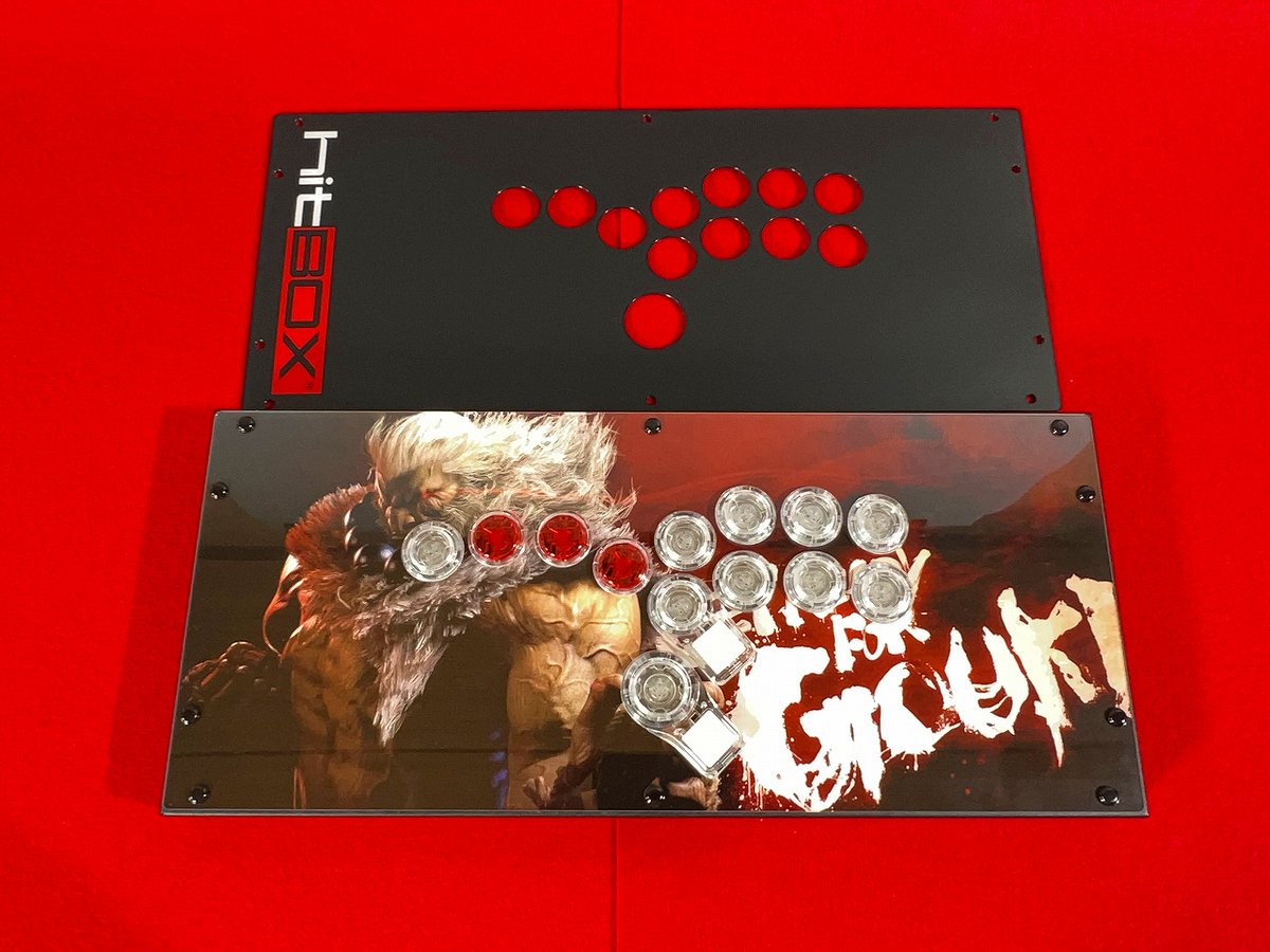 hitbox ultra ボタン増設、クリア天板、アートワーク作成カスタムに
