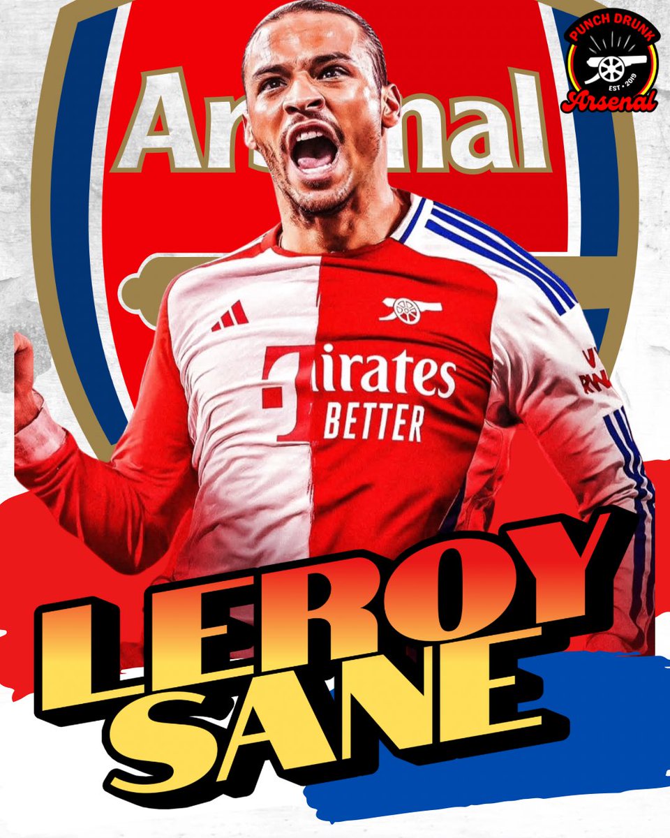 Punch Drunk Arsenal (@punchdrunkafc) on Twitter photo 🚨 | JUST IN: Arsenal have sent an offer to sign Leroy Sane on a free transfer this summer. The Gunners is his preferred destination, per <a href="/SebEcrivainFoot/">Sébastien Vidal</a> 🇩🇪 #AFC #Transfers 🚨 | JUST IN: Arsenal have sent an offer to sign Leroy Sane on a free transfer this summer. The Gunners is his preferred destination, per <a href="/SebEcrivainFoot/">Sébastien Vidal</a> 🇩🇪 #AFC #Transfers