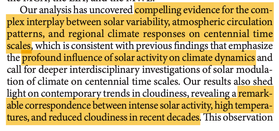 JVinos_Climate's tweet photo. A study links solar activity to the AMO and cloudiness, showing a remarkable correspondence between high solar activity, high temperatures, and reduced cloudiness. The authors call for an interdisciplinary investigation into the solar modulation of climate
https://t.co/9sOZdmmglx https://t.co/fgzYTu2uKp