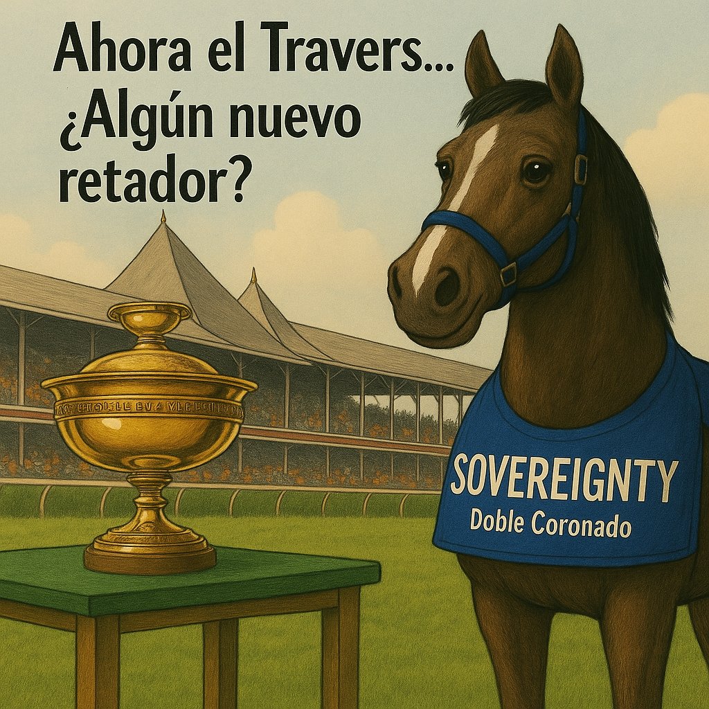 El entrenador Bill Mott confirmó que SOVEREIGNTY se quedará este verano en Saratoga, donde se prepara para correr el Travers Stakes, con buena probabilidad de hacerlo también en el Jim Dandy. “Este es un buen entorno para los dos. Está cómodo, con sombra y pasto verde”.