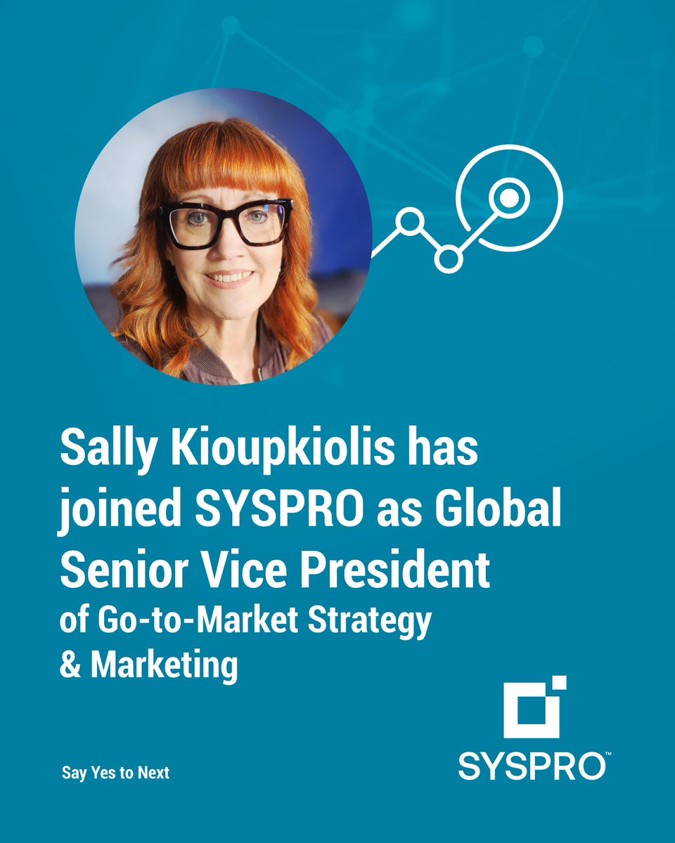 📣 We’re thrilled to welcome Sally Kioupkiolis as SYSPRO’s new Global Senior Vice President of Go-to-Market Strategy &amp; Marketing.

Welcome to the team, Sally!

#SYSPRO #SayYesToNext