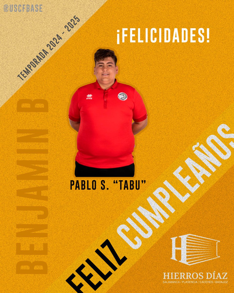 🎂🎉 𝗕𝗥𝗨𝗡𝗢 𝗩𝗜𝗖𝗘𝗡𝗧𝗘 / 𝗣𝗔𝗕𝗟𝗢 𝗦. 𝗧𝗔𝗕𝗨 - ¡Hoy, 10 de Junio, celebramos los cumpleaños de Bruno y Tabu! 

Desde el club deseamos que disfrutéis de vuestro día.

¡Muchísimas felicidades!

#ConstruyendoUSCF🏗️