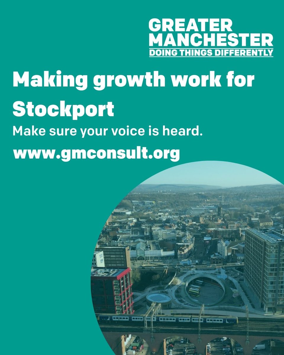 Plans for Stockport’s town centre are being explored through the Mayoral Development Corporation. 

These proposals could shape how the area evolves in the coming years. 

Find out more and have your say: orlo.uk/2QN2y