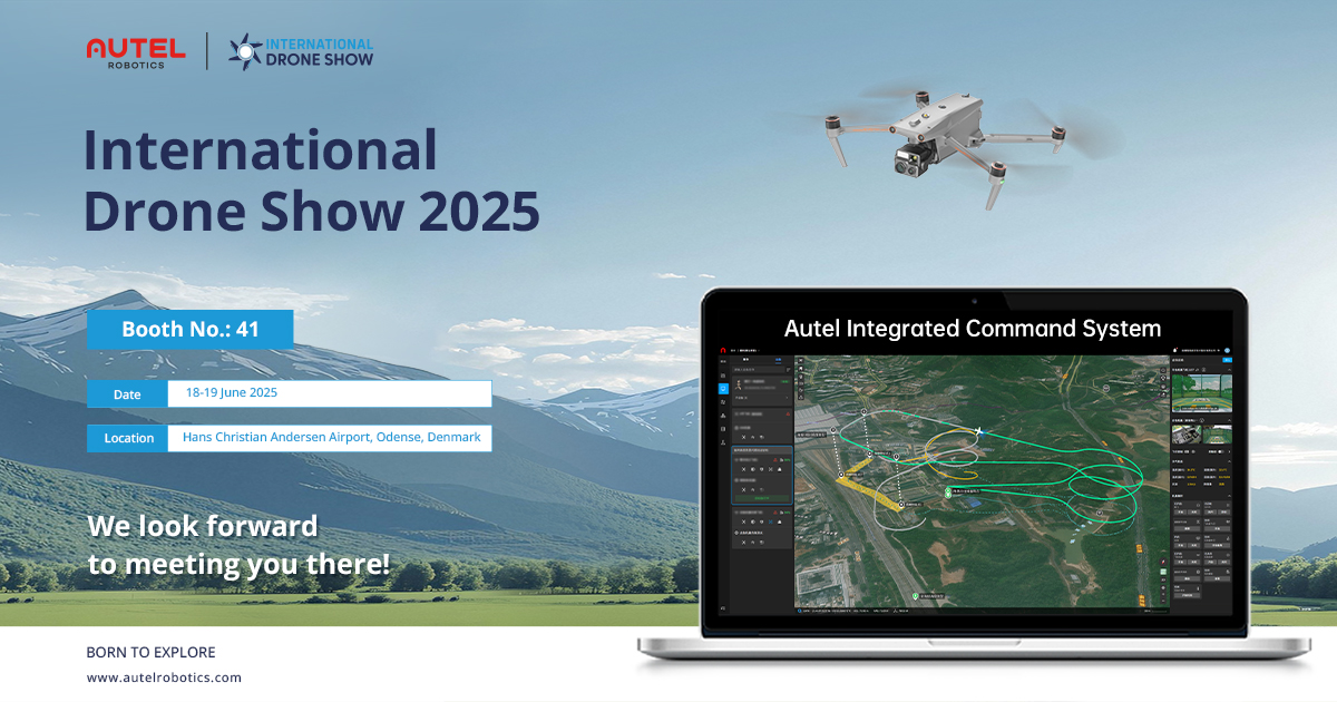 AutelRobotics's tweet image. SAVE THE DATE! #AutelRobotics is &quot;landing&quot; at the International #DroneShow 2025 in Odense, Denmark!
📅Date: June 18-19
📍Location: Hans Christian Andersen Airport
👉Booth No. 41
💭Book an on-site meeting: forms.gle/R9ZWoqSy7pt8M9…

#IDS2025 #drone #UAV #dronesolution #pubilcsafety