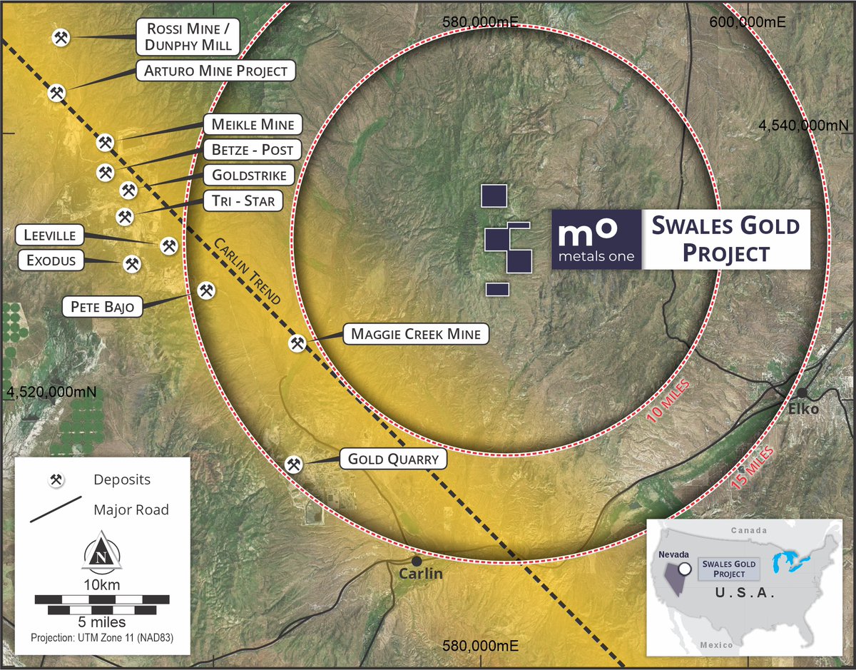 Delighted to confirm 1st stage in formally closing the Swales Gold Property acquisition - a pivotal step in #MET1’s expansion into the U.S. #gold sector within a prolific #Nevada gold mining district.

Click⬇️for more on the project and next steps.
londonstockexchange.com/news-article/M…