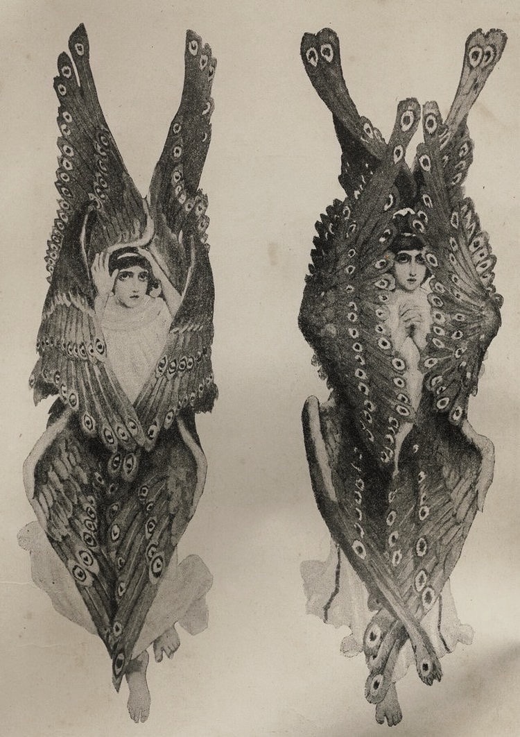 Cherubim Sketches for the Cathedral in Kyiv, Viktor Vasnetsov, 1893