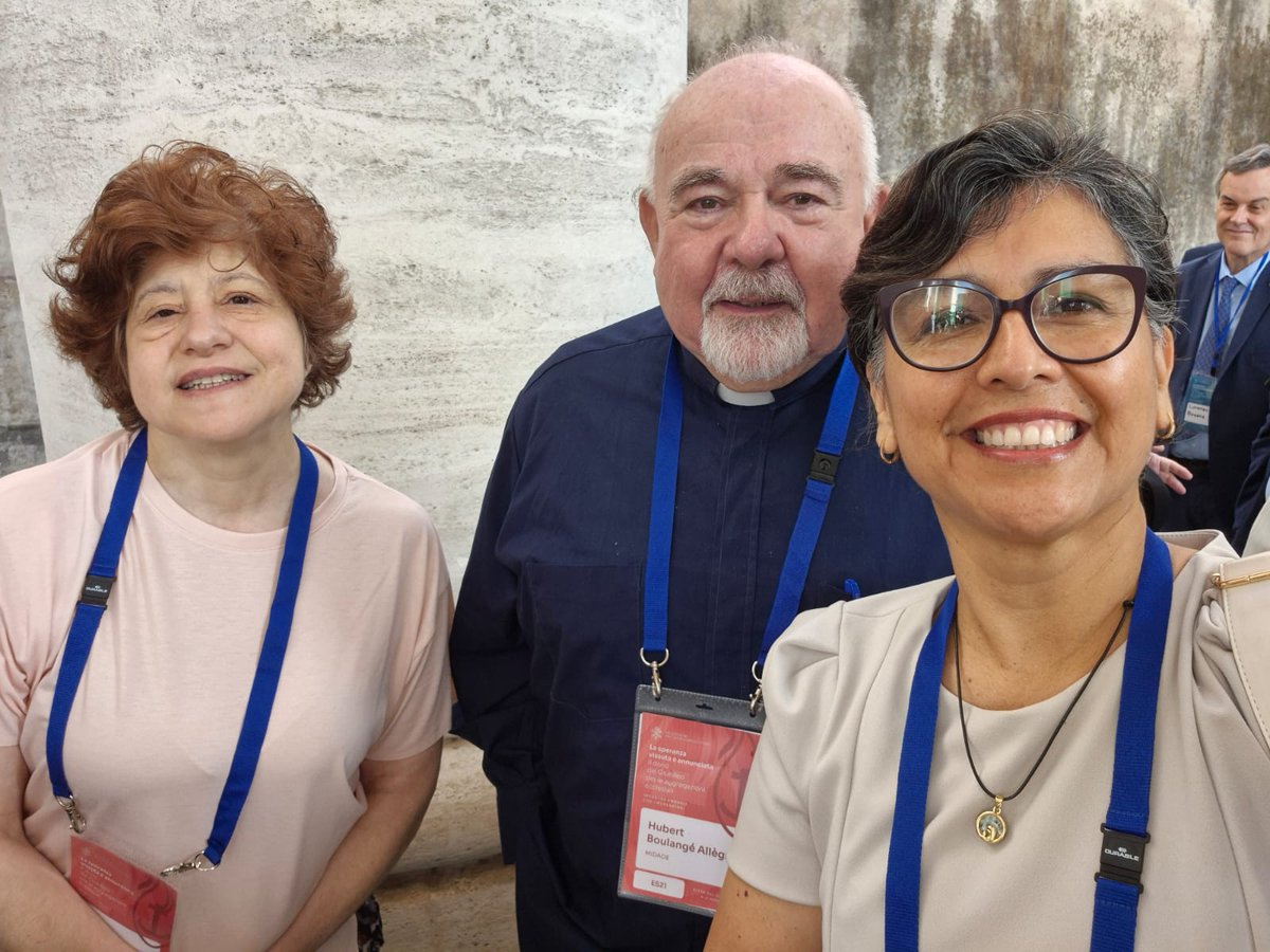 2025 Meeting of the Ecclesial Movements, Lay Associations, and New Communities from June 4 to 6, 2025. 
Pax Romana ICMICA was represented by the International President Ana Maria Bidegain, Sylvia Caceres, VP for Latin America, and Anselmo Lee.