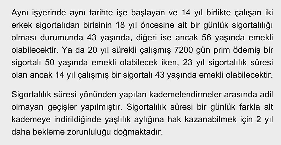 cihat_yilmaz's tweet photo. 🛑 Aşağıdaki AYM kararına bakılırsa;
✔️ Üzerinde durulan husus:
Benzer çalışma sürelerine veya
Benzer primlere sahip insanlar
arasına bu kadar fark konulmaz diyor.
✔️ 2 yıl fark bile fazla bulunuyor.
#AnayasaKademeDiyor
@AYMBASKANLIGI @TBMMresmi 
@csgbakanligi @isikhanvedat https://t.co/uxAffMyWSk