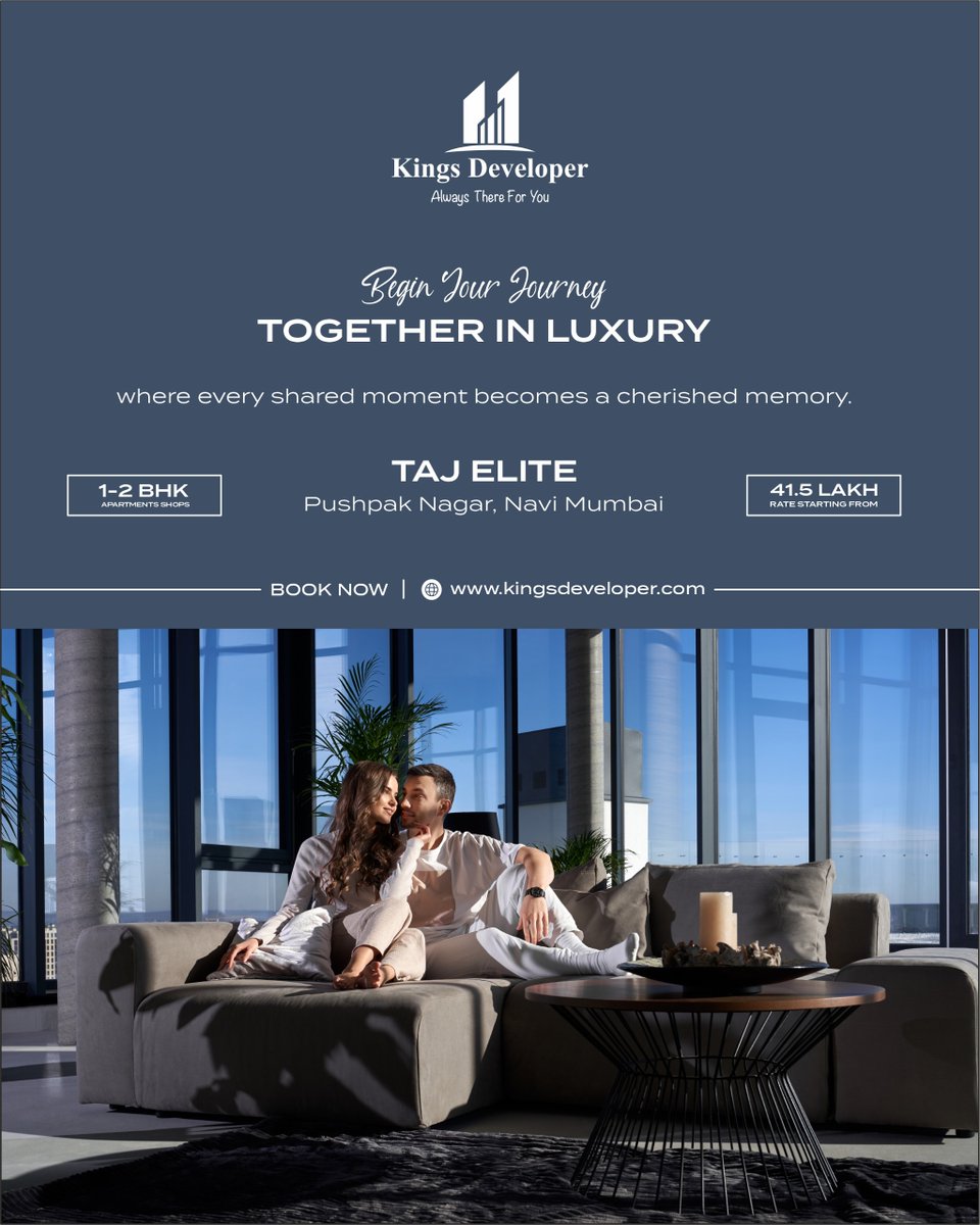 developer_kings's tweet image. Begin Your Journey in Luxury ✨
Live the elite life at TAJ ELITE, Pushpak Nagar – where love and luxury meet.
🏡 1–2 BHK Homes &amp;amp; Shops
💰 Starting at ₹41.5 Lakh

#TajElite #KingsDeveloper #NaviMumbaiHomes #LuxuryLiving #RealEstateIndia