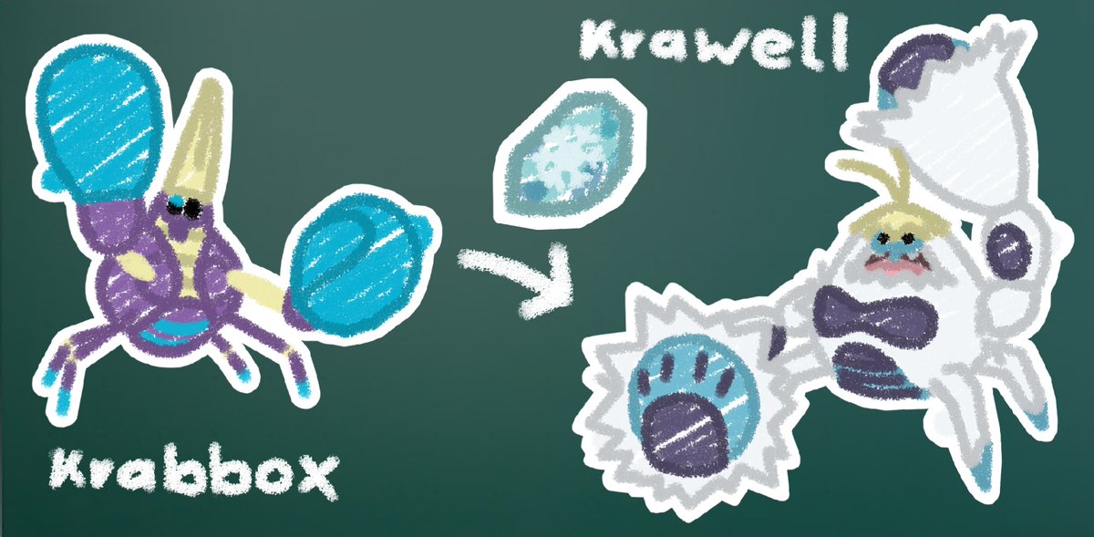 New #Chalkmon spotted! ✨
#Crabrawler &amp; #Crabominable 🦀

Visit ko-fi.com/elikchan         

Gotta view 'em all!
#Pokemon #Pokemonfanart #Chalkmon #KoFi