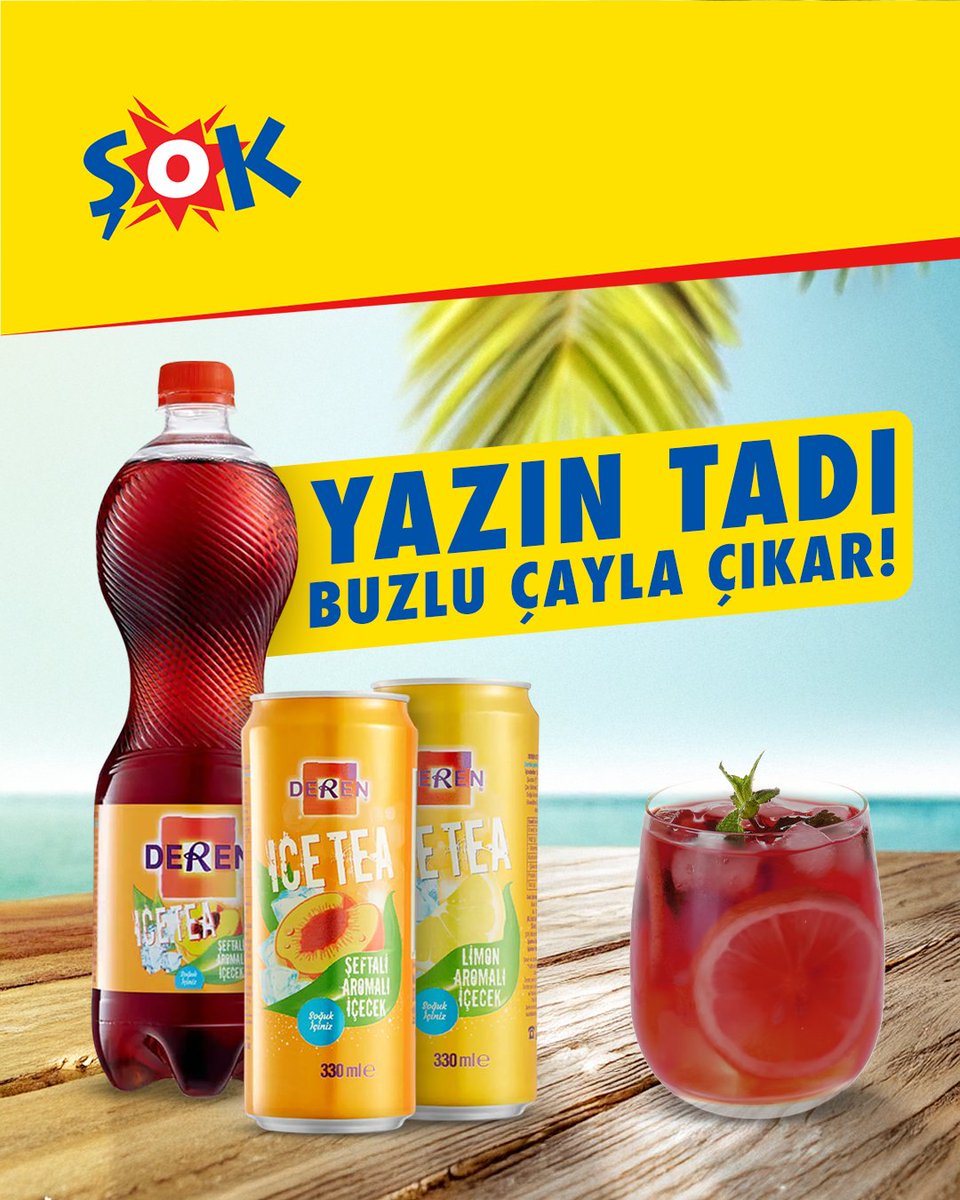Yazın tadı buzlu çayla çıkar! 😍 

Deren Ice Tea çeşitleri ŞOK’ta seni bekliyor! 

#ŞOKMarket #Reklam #BuzluÇayGünü