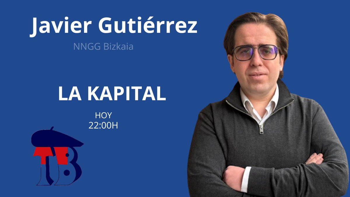 PP de Bilbao (@ppdebilbao) on Twitter photo Debate político, programa <a href="/LaKapitalTB/">LaKapital</a>
en <a href="/TeleBilbao/">TeleBilbao Oficial</a>
No te pierdas esta noche a Javier Gutierrez <a href="/JavierGCodesal/">Javier Gutiérrez</a>
📅Hoy día 10
🕐 22:00h
📍telebilbao.es/directo/ Debate político, programa <a href="/LaKapitalTB/">LaKapital</a>
en <a href="/TeleBilbao/">TeleBilbao Oficial</a>
No te pierdas esta noche a Javier Gutierrez <a href="/JavierGCodesal/">Javier Gutiérrez</a>
📅Hoy día 10
🕐 22:00h
📍telebilbao.es/directo/