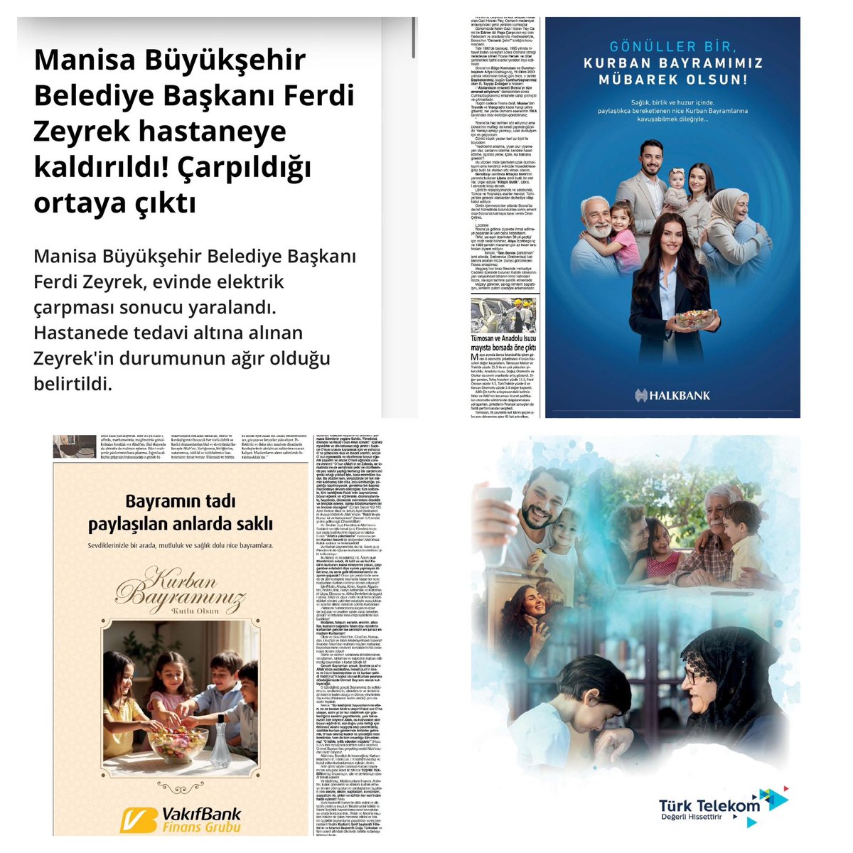 Boykot listemi güncelledim. Vakıfbank ve Ziraat hesabımı kapatıp kredi kartları ile Türk Telekom internetini iptal ettim

Ferdi Zeyrek için “Çarpıldı” başlığı atan Yeni Akit’e bayram ilanı verip para akıtanlar:

💥Halkbank 💥Vakıfbank 💥Ziraat Bankası
💥Türk Telekom #FerdiZeyrek