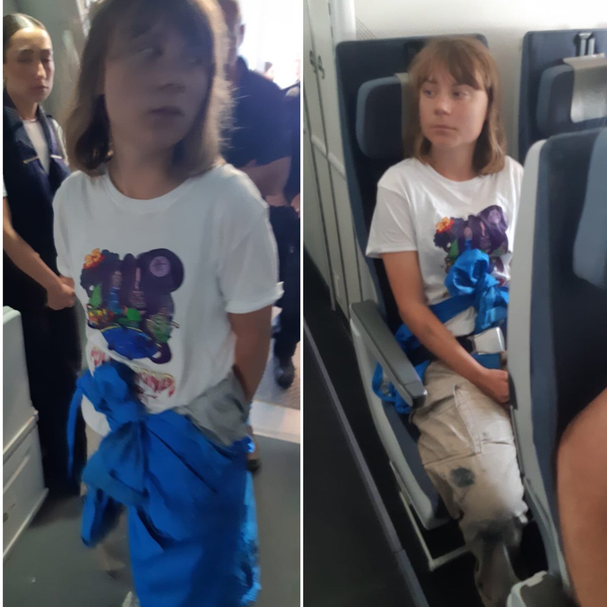 IsraelinRomania's tweet photo. Greta Thunberg a părăsit #Israelul în urmă cu câteva minute și se îndreaptă spre Suedia (cu escală în Franța). https://t.co/sWgKL8UawF