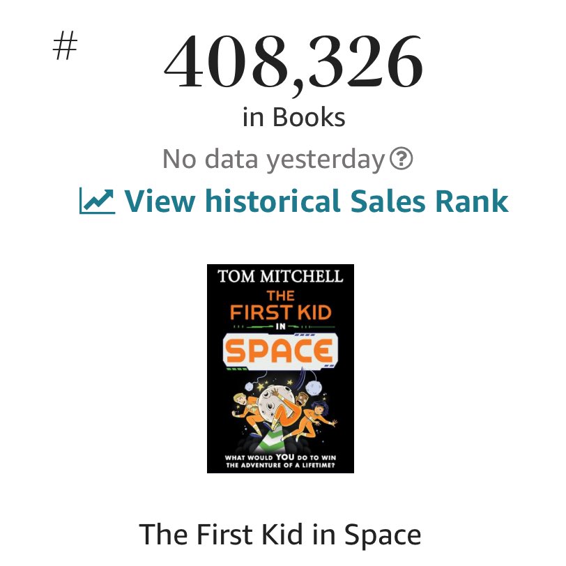 🚀 GIVEAWAY! 🚀
To celebrate The First Kid in Space reaching the lowest Amazon ranking I’ve ever had (what’s the opposite of stratospheric?), I’m giving away a signed copy!

To enter:
⭐️ Like + RT
⭐️ Follow me

Winner announced 16/06! UK only.
#giveaway #BookGiveaway #competition