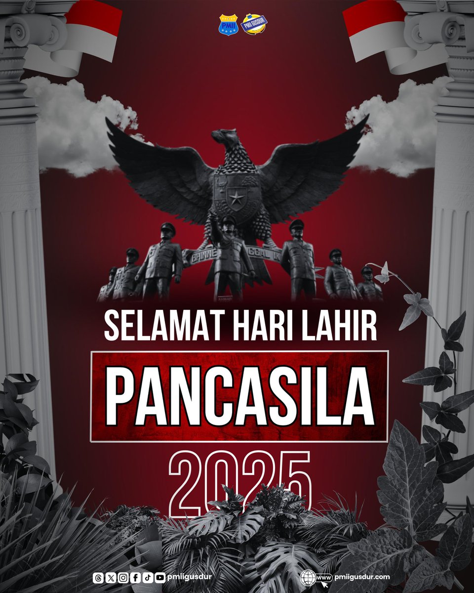 *[🇮🇩SELAMAT HARI LAHIR PANCASILA🇮🇩]*

Pancasila adalah jiwa bangsa,
yang lahir dari semangat persatuan dan perjuangan.
Bukan hanya untuk diingat, tapi untuk diamalkan.

Satukan Tekad, Tegakkan Nilai!
Berbeda-beda, tetap satu jiwa 🇮🇩

#pmii #pmiiwalisongo #pmiisemarang #pmiijateng