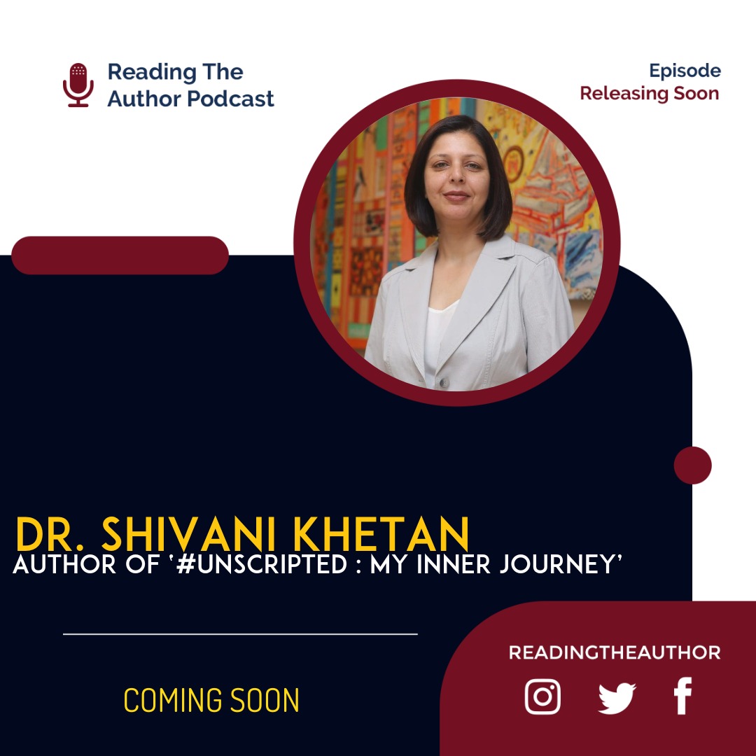 Coming Soon🥂
Author of '#Unscripted : My Inner Journey', coming exclusively on Reading the #AuthorPodcast.

Stay tuned 🤗

Are you an Author? Book your slot now and reach out to thousands of readers.

#englishpodcast #AuthorPodcast #authorinterview #Drshivanikhetan #Mudita