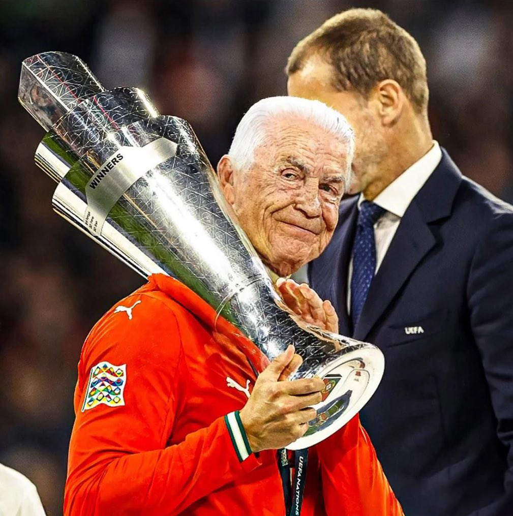 The year is 2065 and Ronaldo has won his 15th UEFA Nations League title. 🤣