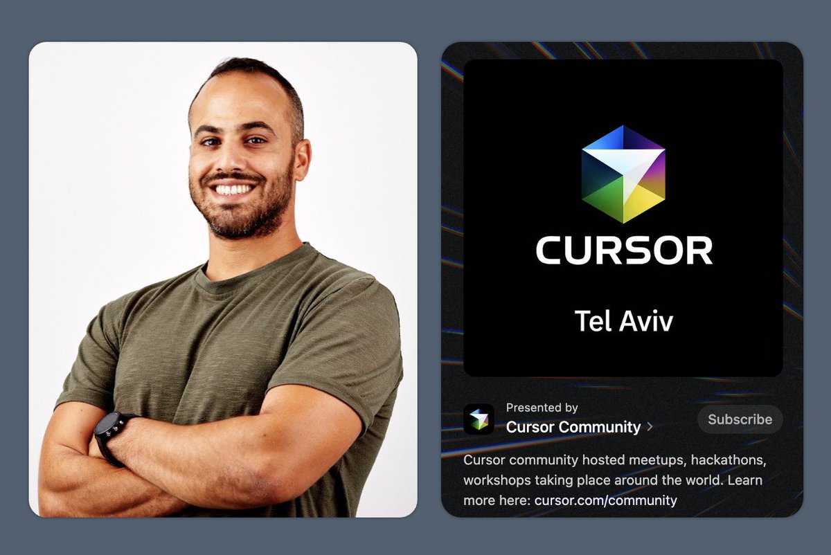 We’re looking forward to hosting the upcoming <a href="/cursor_ai/">Cursor</a> community meetup at the <a href="/Wix/">Wix</a> Campus! Don’t miss Guy Bary’s awesome session: "Creating a Smart GitHub Code Search #MCP from Scratch with Cursor"

lu.ma/fx61yq8p