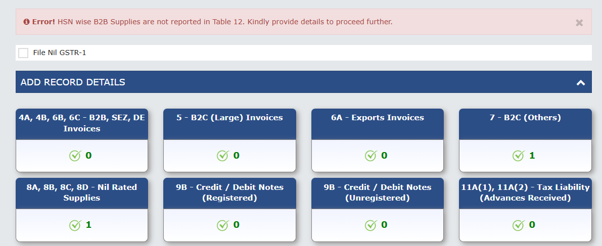 canrgugale's tweet photo. @Infosys_GSTN  Even though no b2b Supply Portal Showing Error "Error! HSN wise B2B Supplies are not reported in Table 12. Kindly provide details to proceed further." https://t.co/YhjqJq35Ly