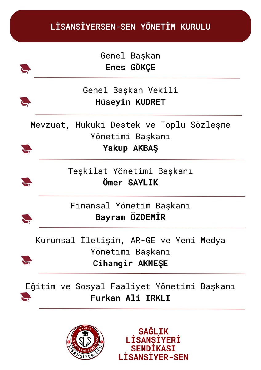 Yeni yönetimimize başarılar diliyor, tüm üyelerimize katkıları ve katılımları için teşekkür ediyoruz.

Birlikte daha güçlü, birlikte daha ileri! 

Lisansiyer-Sen..
Beklenen Sendika.

#GenelKurul #BirlikteGüçlüyüz