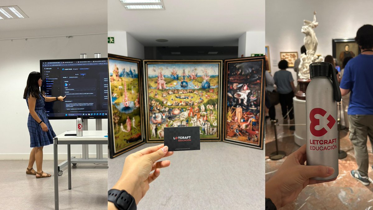 Letcraft Educación (@l3tcraft_edu) on Twitter photo 🎨 El 7 de junio exploramos, junto a <a href="/ElisaYeRico/">Elisa Rico⚜️</a>, el taller: "Fase beta. Taller para la reflexión y el uso docente de la IA” <a href="/museodelprado/">Museo del Prado</a>. Una jornada con <a href="/Copilot/">Microsoft Copilot</a> , <a href="/wakelet/">Wakelet 💙</a> y Teams para repensar la docencia con ética y creatividad.
#FormaciónDocente 🎨 El 7 de junio exploramos, junto a <a href="/ElisaYeRico/">Elisa Rico⚜️</a>, el taller: "Fase beta. Taller para la reflexión y el uso docente de la IA” <a href="/museodelprado/">Museo del Prado</a>. Una jornada con <a href="/Copilot/">Microsoft Copilot</a> , <a href="/wakelet/">Wakelet 💙</a> y Teams para repensar la docencia con ética y creatividad.
#FormaciónDocente