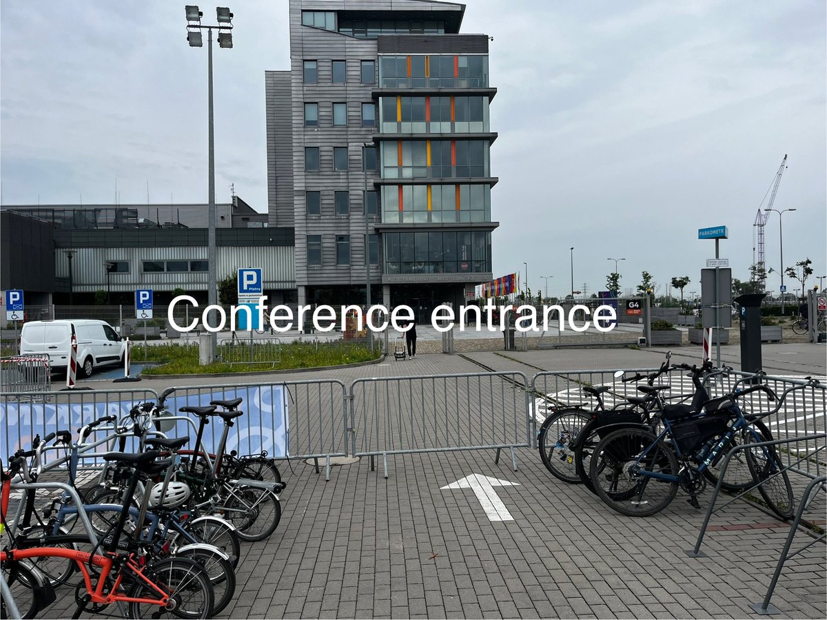 Ensure a direct line from bicycle parking to destination. 
You can read that in every handbook about bicycle parking. They did not read that book in Gdansk at #vc2025 :-(