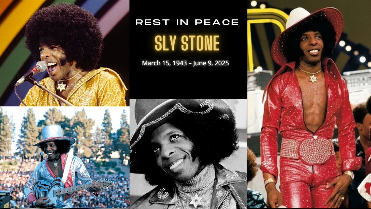 We lost another legend.😰 Funk pioneer #SlyStone  leader of Sly and the Family Stone, dies at 82. Thank you Sly for changing the game forever. Rest easy Sir.🕊️🤎
#SlyStoneRIP #SlyAndTheFamilyStone