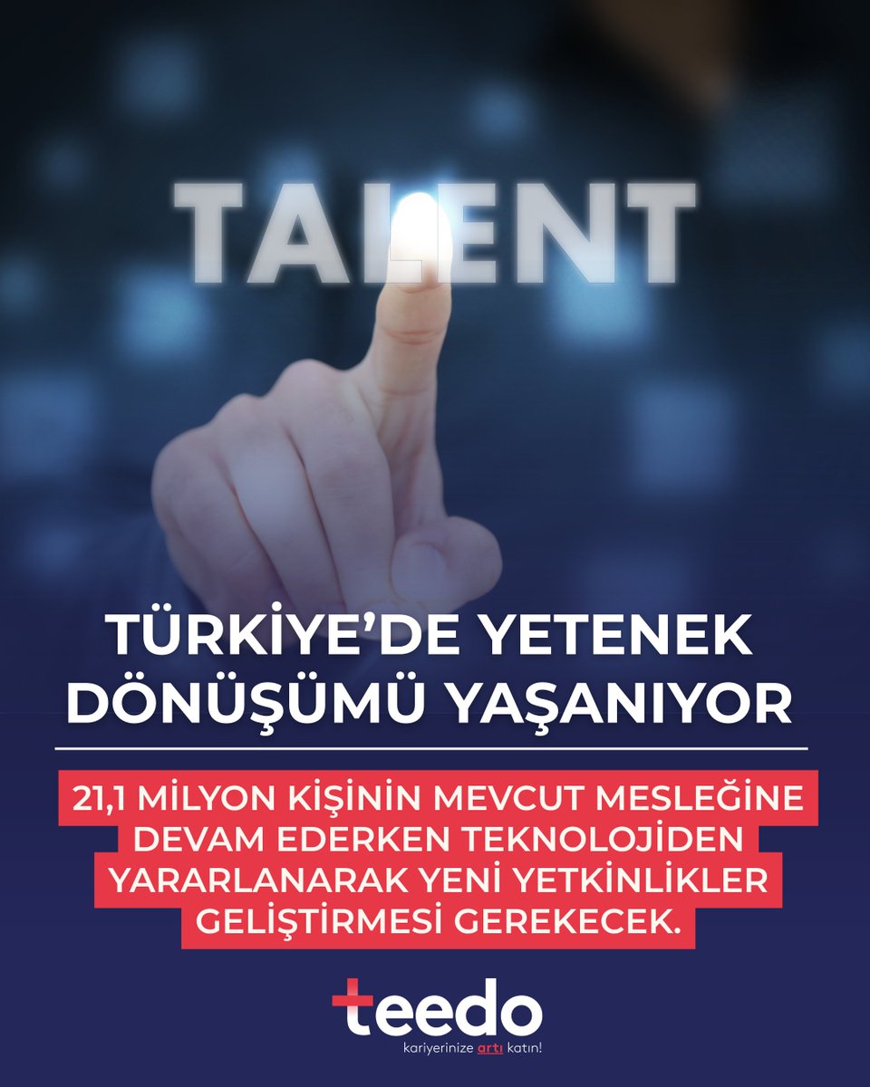 🔍McKinsey &amp; Company Türkiye’nin “İşimizin Geleceği: Dijital Çağda Türkiye’nin Yetenek Dönüşümü” başlıklı çalışmasına göre, Türkiye’de işgücünün yetkinliklerini geliştirmesi ve yeni meslekler için yetkinlik kazanması, yetenek dönüşümü için önemli bir rol oynuyor. Bu dönüşümü