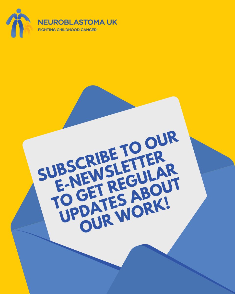 NeuroblastomaUK's tweet image. Join our email list and stay informed about how your support is making a difference. As a subscriber, you'll receive regular updates on everything at Neuroblastoma UK from our latest events to updates on the research we fund!
Sign up today ➡️ neuroblastoma.org.uk/keeping-in-tou…