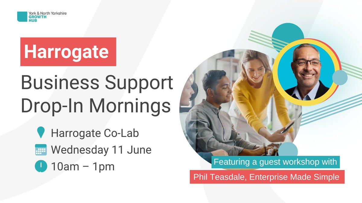 Happening this week 📆 Business Support Drop-In Mornings

📌 HARROGATE: Wednesday 11 June, 10am – 1pm
eu1.hubs.ly/H0kRyt20

📌 NORTHALLERTON: Thursday 12 June, 10am – 1pm
eu1.hubs.ly/H0kRzmS0