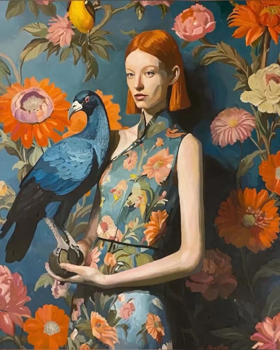 Rebecca Aldernet 
Canadian acclaimed artist 
She hopes that all her work has an element of truth in it.  
Her ladies have a disgruntled look on their faces but to honest myself I do like her style
