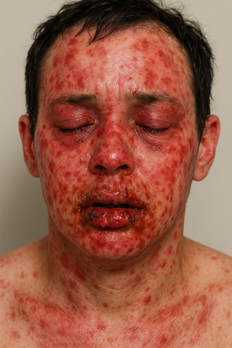This Skin Rash started one week after Anti Epileptic Rx.
What has happened?
What are the long term consequences?
