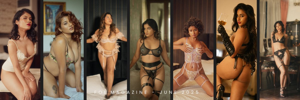 foimagazine's tweet photo. FOI MAGAZINE - June 2025
featuring 7 models exclusive #boudoir
— #teamfoi #foiphoto #foimagazine
Models — Nayantara, Shital, Aaradhya, Tithi, Nisha, Arna-Udita & Pari https://t.co/PflJzBmPv5