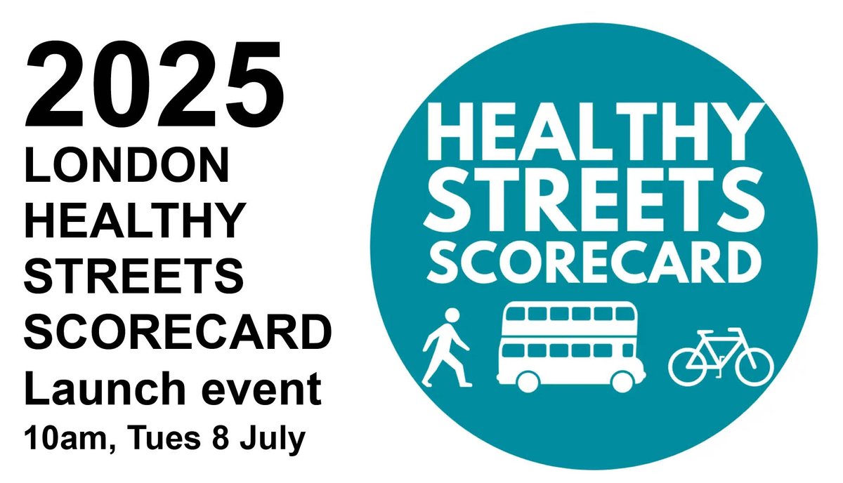 Healthy Streets Scorecard (@hsscorecard) on Twitter photo ๐ฅThe London Healthy Streets Scorecard is BACK for 2025๐ฅ
Join us four weeks from today when we reveal which London borough has climbed FIVE places up the rankings this year๐๐
๐ 10am
๐
Tues 8 July
๐ Free live stream
๐งโ๐ป Register here: cpre-london.eventcube.io/events/85987/2โฆ ๐ฅThe London Healthy Streets Scorecard is BACK for 2025๐ฅ
Join us four weeks from today when we reveal which London borough has climbed FIVE places up the rankings this year๐๐
๐ 10am
๐
Tues 8 July
๐ Free live stream
๐งโ๐ป Register here: cpre-london.eventcube.io/events/85987/2โฆ