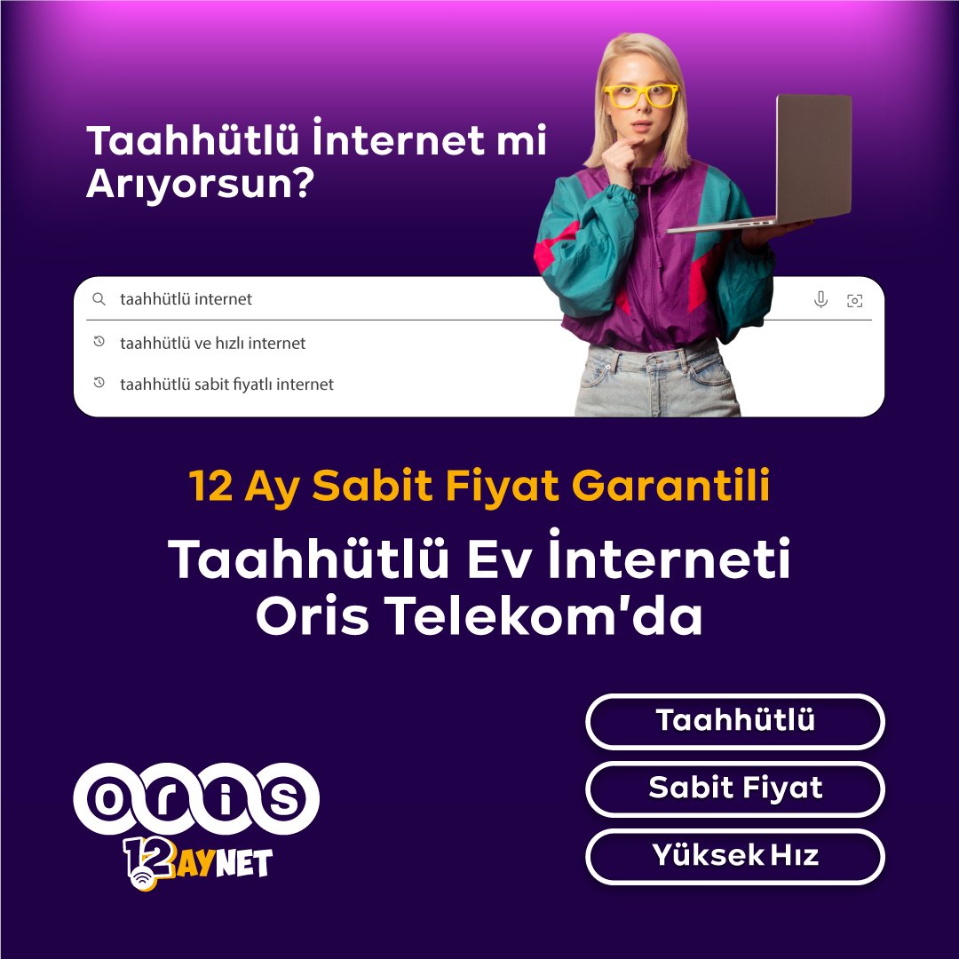 12 Ay Sabit Fiyat Garantili İnternet🎯

Taahhütlü, sabit fiyatlı ve yüksek hızlı ev interneti Oris Telekom’da seni bekliyor.
Avantajlı dünyamıza katıl, kesintisiz internet keyfini yaşa🚀

📌 Hemen başvurmak için profildeki linke tıkla, bu fırsatı kaçırma!

#OrisTelekom