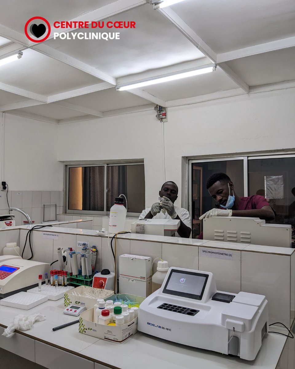 Confiez vos analyses au Laboratoire du Centre du Cœur Polyclinique ! 🔬 Équipement ultramoderne pour des résultats précis et rapides. Votre santé, notre priorité. 

#LaboratoireMedical #CentreDuCoeurPolyclinique #AnalysesPrecises #Santé #TechnologieDePointe
#centreducoeur