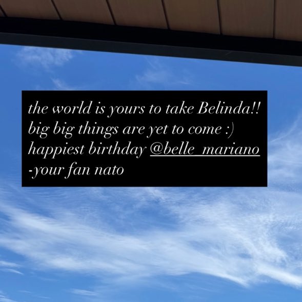 he went to her new house!!!!  i mean i’m not surprised at all, but him sharing that is a big thing!! 🥹 with that beautiful view and with her beautiful girl! SOBBING

mahal ko kayo #donbelle!

BORN TO BELLEOOM
#ItsHer23rdBELLEday