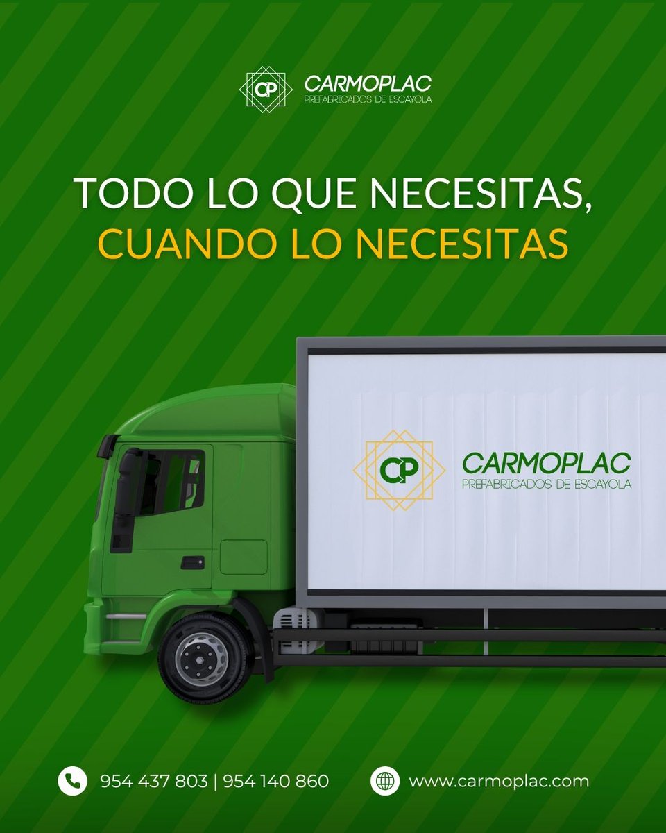 En Carmoplac llevamos tu material justo a tiempo 🚚

Sin esperas, sin parones. Solo construcción eficiente 💪

✅ Prefabricados
✅ Yesos
✅ Perlita
✅ Pladur

📞 Sevilla: 954 437 803⁣⁣⁣
📞 Carmona: 954 140 860
⁣⁣⁣
 #RepartoRápido #MaterialesDeConstrucción #Obra